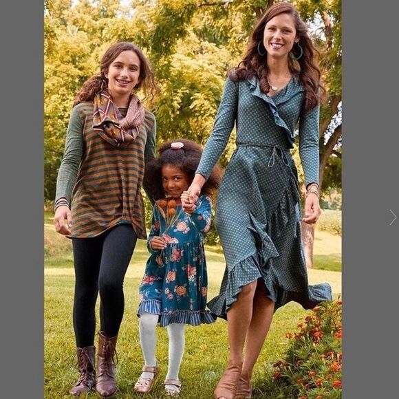 Matilda Jane Reunion Wrap Dress Ruffle Trim NWT Size Small - Picture 3 of 6